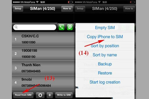 Copy iPhone to SIM